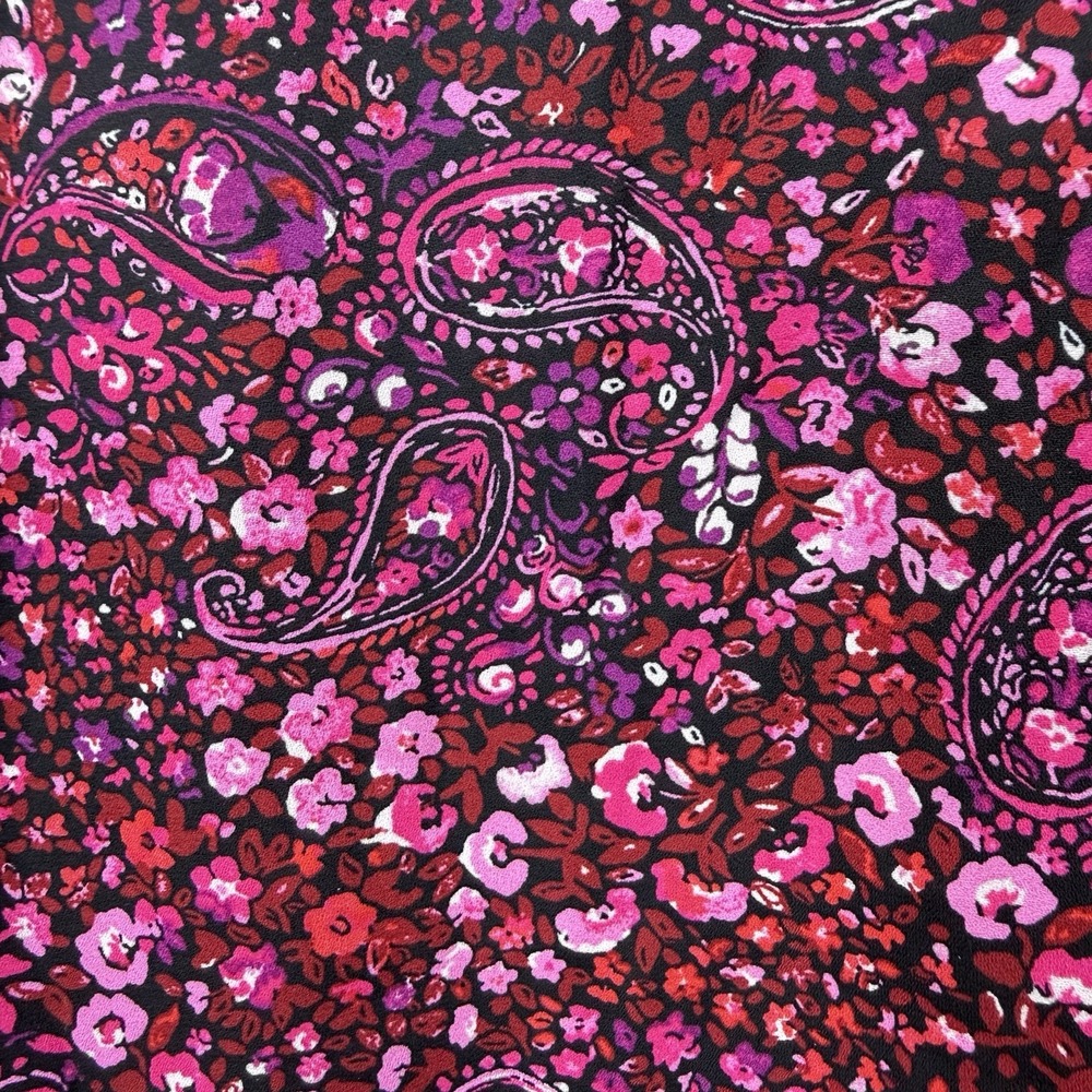 Torrid Harper Pink Floral Paisley Georgette 3/4 Sleeve Pullover Blouse Size 5X - Picture 8 of 12